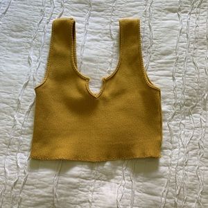 Yellow crop top
